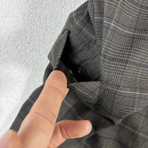 PrAna Mens Breathe Straight Fit Pants Size 34x30 Side Pocket Plaid Brown - Picture 5 of 12